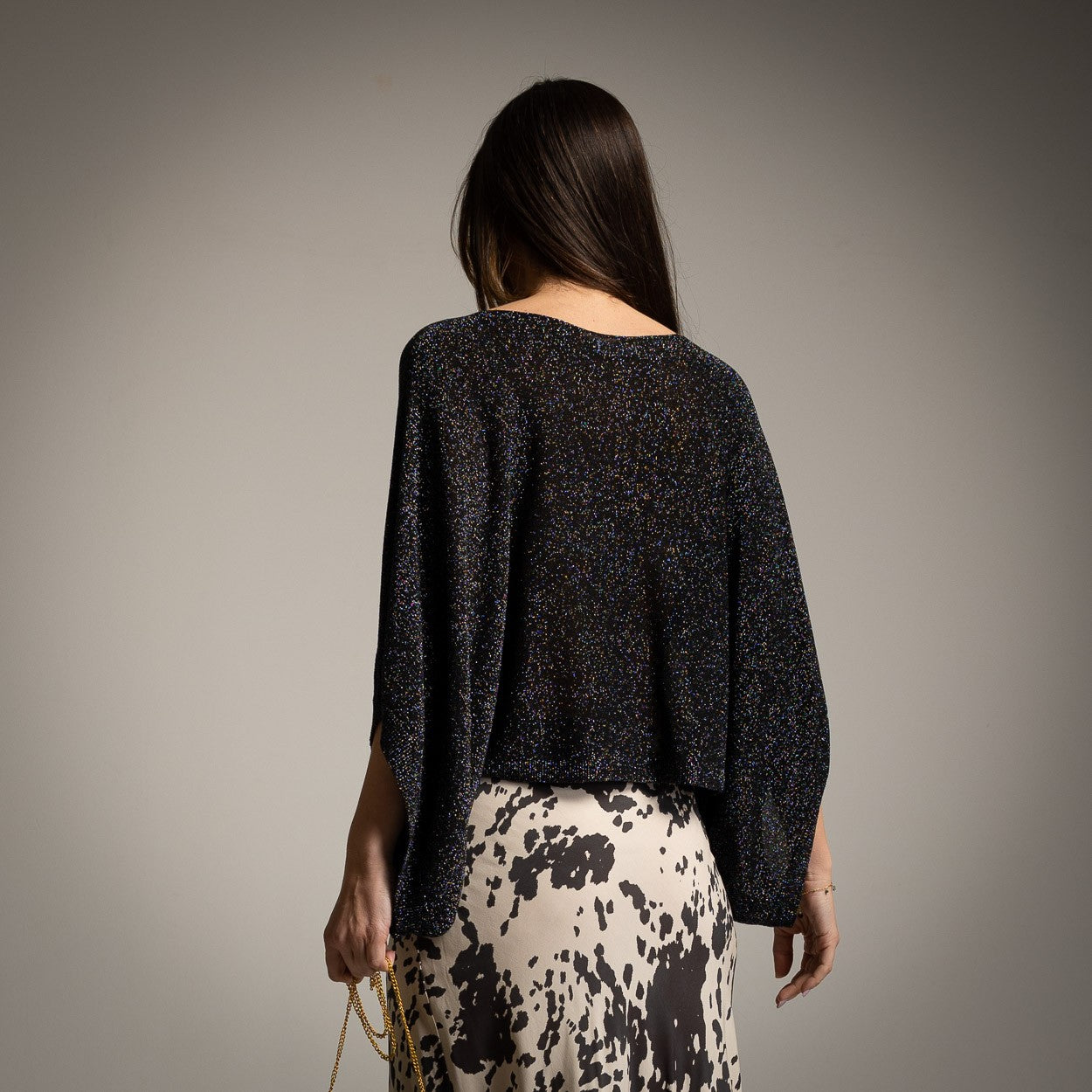 PULL LUREX MANCHES ÉTOILES ROIR