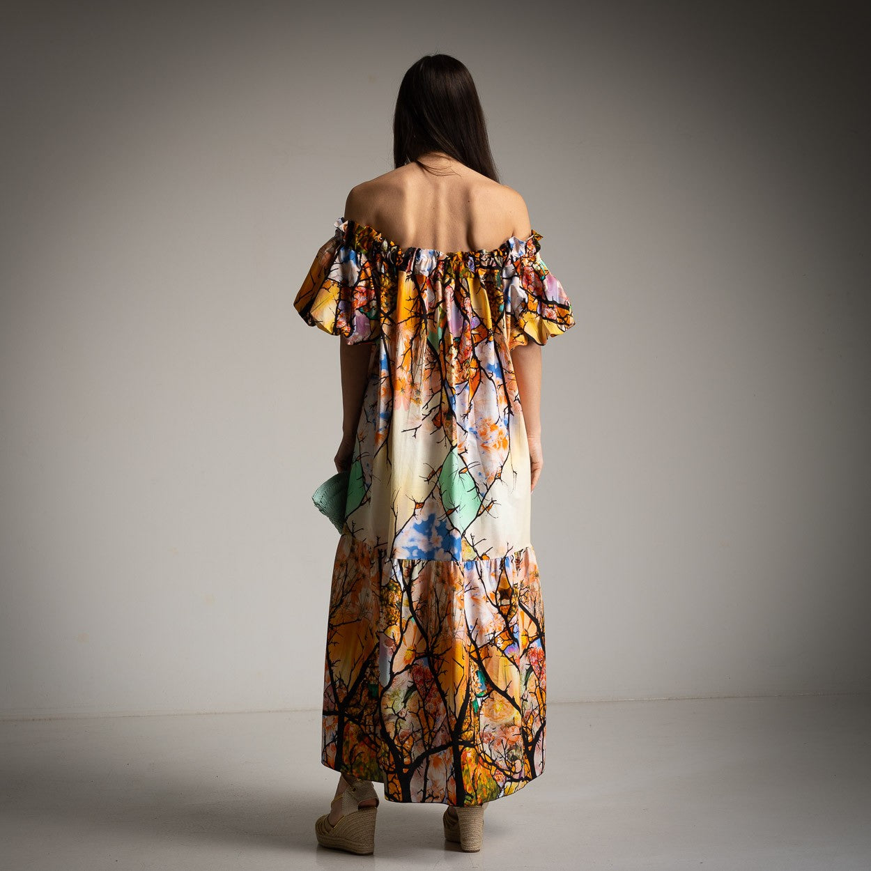 ROBE IMPRIMÉ FORÊT BEIGE