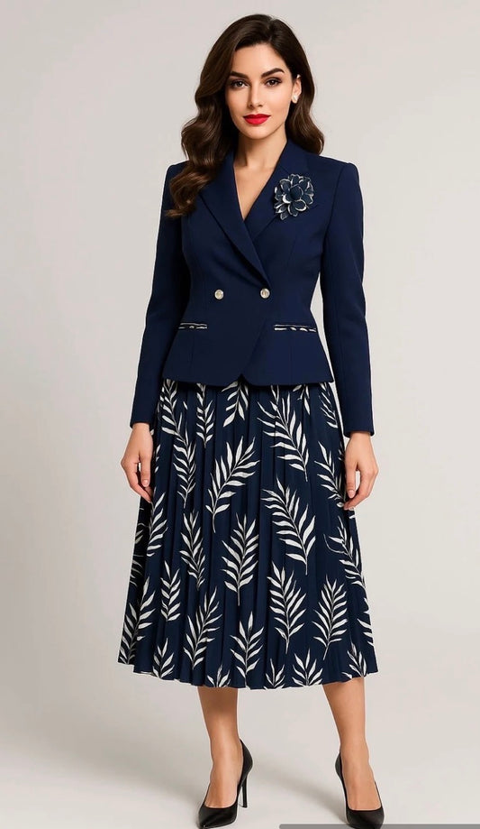 Ensemble avec jupe à motif