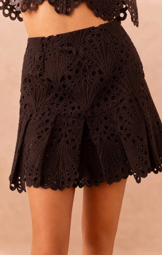 Ensemble blouse & jupe dentelle guipure Selena
